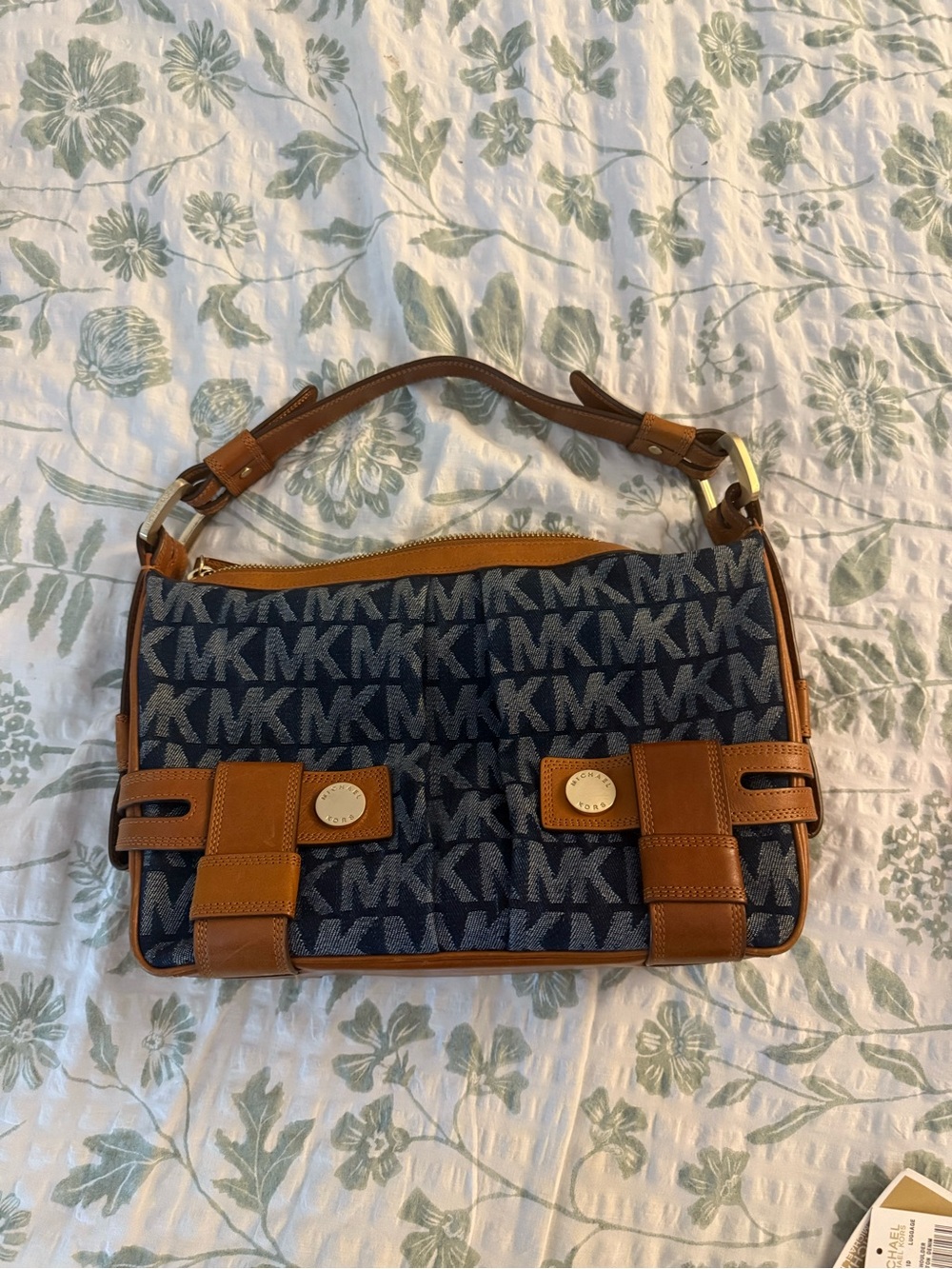 Michael Kors Top Zip Harness Denim Shoulder bag y2k